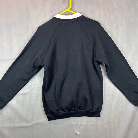 Jerzees Sweatshirt Women Size XL Black Floral Graphic Pullover Mock Collar USA - Picture 4 of 6